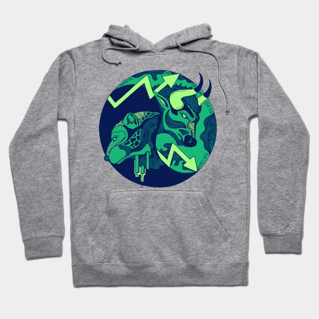 Ngreen Bull and Bear Hoodie by kenallouis